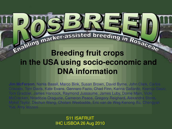 breeding fruit crops in the usa using socio economic and