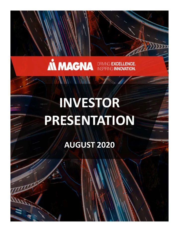 investor presentation