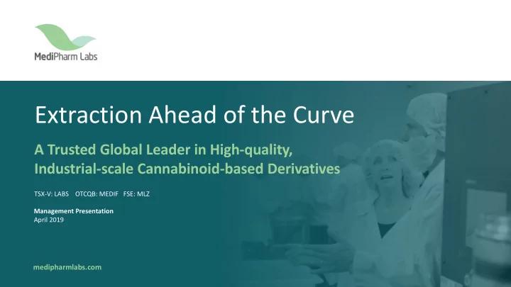 extraction ahead of the curve