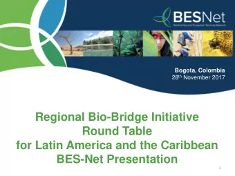 for Latin America and the Caribbean  BES-Net Presentation  1  WHAT IS BES-NET?  A UNDP- managed
