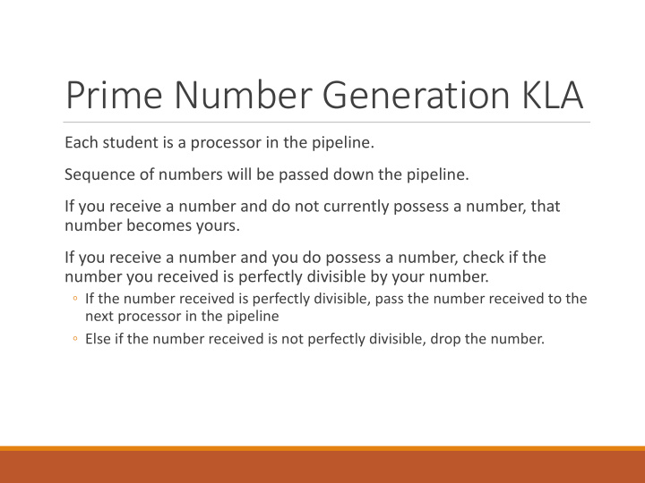 prime number generation kla
