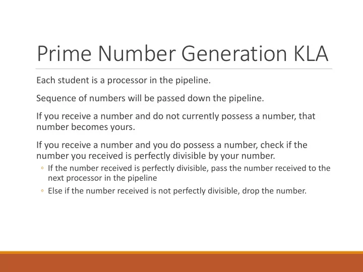 prime number generation kla