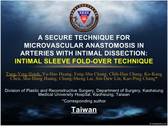 Taiwan  Disclosure of Relevant Financial Interests for All Authors: Nothing  to disclose.