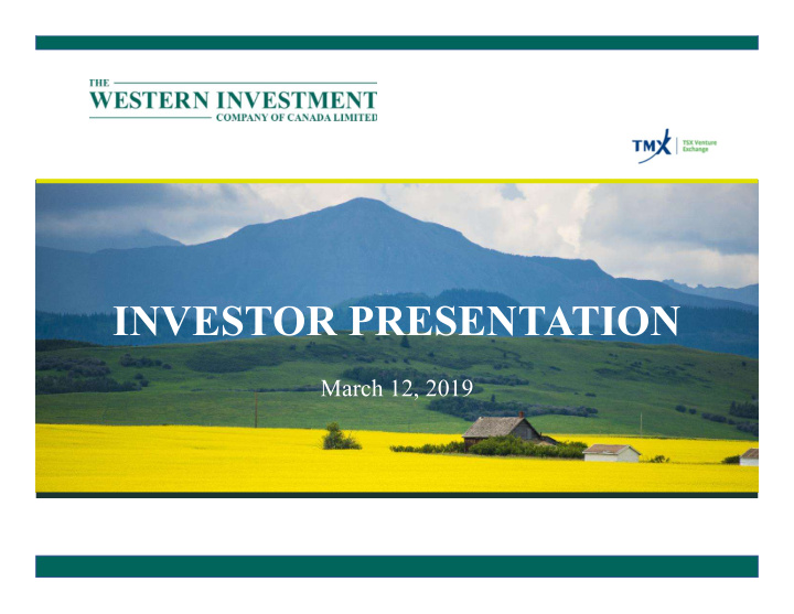 investor presentation