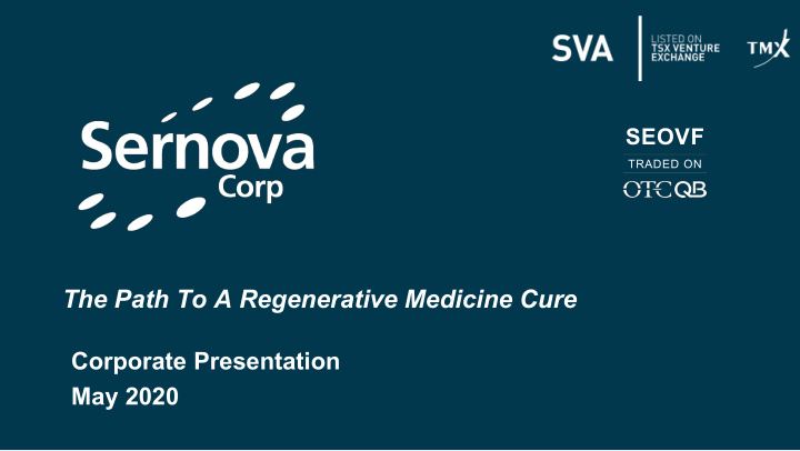the path to a regenerative medicine cure