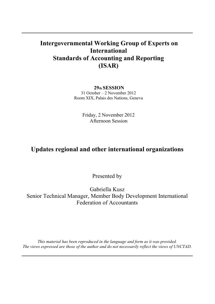 intergovernmental working group of experts on