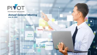 Annual General Meeting  June 24, 2020  Network  Security  D a t a  C e n t r e  5G  5G  Integration