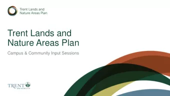 Nature Areas Plan  Campus &amp; Community Input Sessions  Land  acknowledgement  Presentation