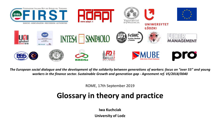 glossary in theory and practice