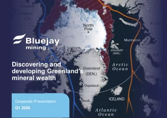 mineral wealth  Corporate Presentation  OPTY^  Q1 2020  Corporate  Disclaimer This presentation