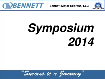 Symposium  2014  Success is a Journey  Special  Awards  Success is a Journey  Bennett