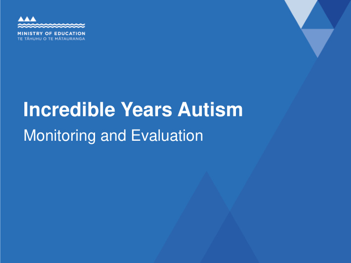 incredible years autism