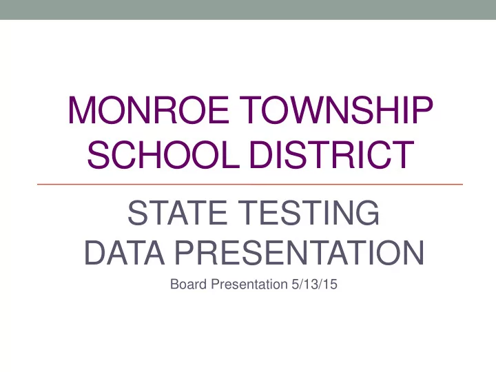 monroe township