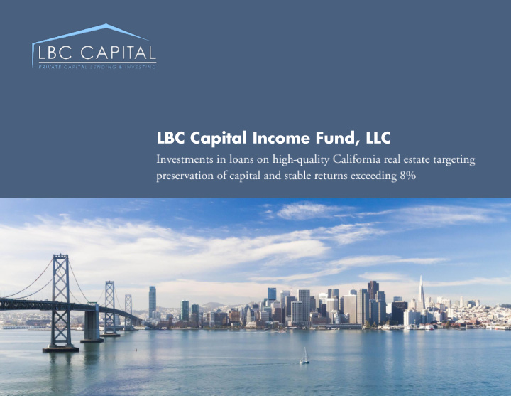 lbc capital income fund llc contents