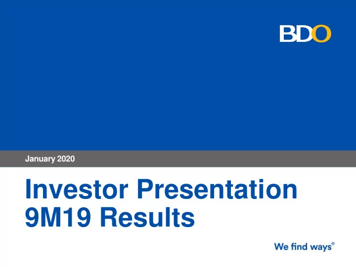 investor presentation