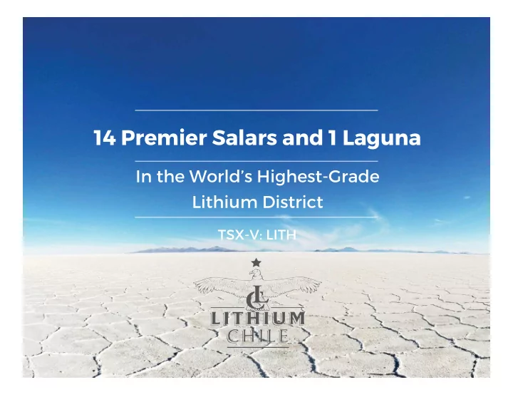 14 premier salars and 1 laguna