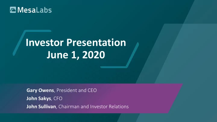 investor presentation