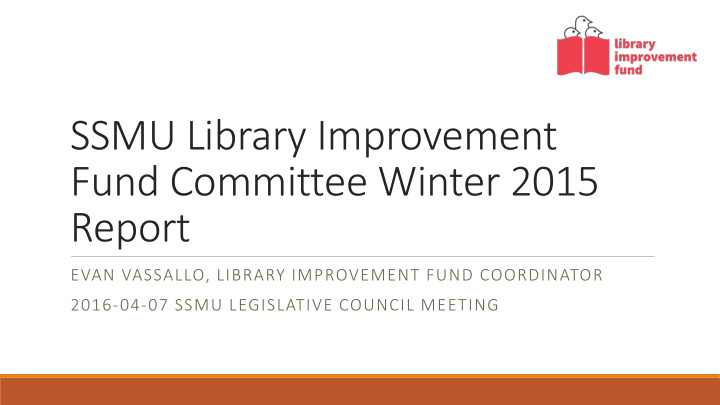 fund committee winter 2015