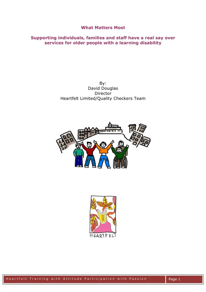 what matters most supporting individuals families and