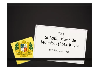 Programme 0 Welcome 0 Background &amp; Setting of Context 0 Rationale for LMM class 0 Objectives of