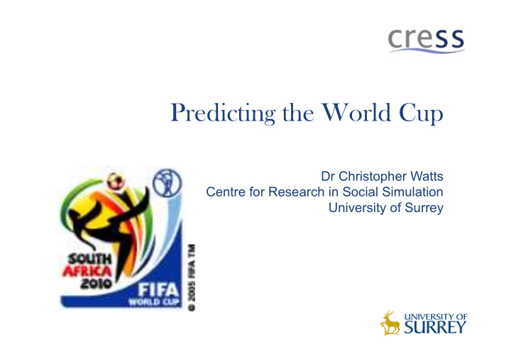 predicting the world cup