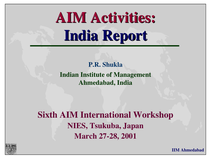 aim activities aim activities india report india report
