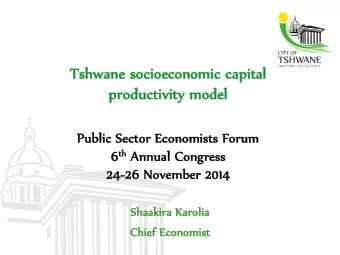 pro  rodu  ductivity  ctivity mod  odel  el  Publ  blic  ic Se  Sect  ctor  or Eco  cono  nomists