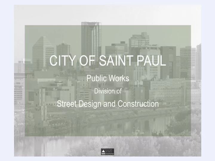 city of saint paul