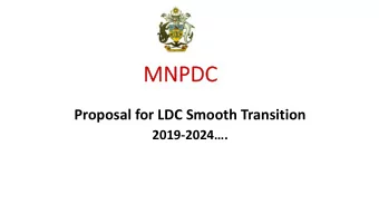MN  MNPDC  Proposal for LDC Smooth Transition  2019-2024.  Strategies for a smooth LDC