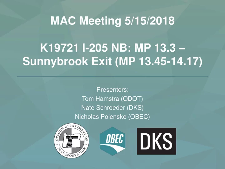 sunnybrook exit mp 13 45 14 17