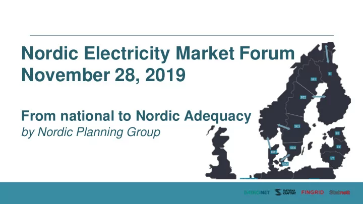 nordic electricity market forum november 28 2019