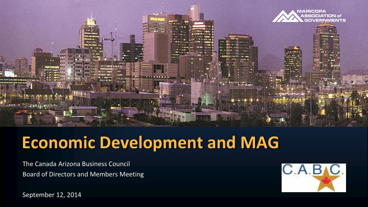 economic development and mag