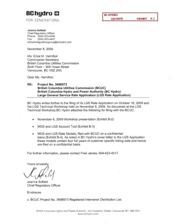 B-2  Large General Service (LGS) Rate Application  Large General Service (LGS) Rate Application