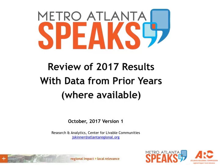 review of 2017 results