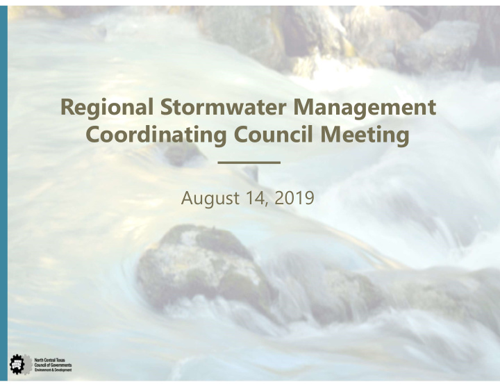 regional stormwater management coordinating council