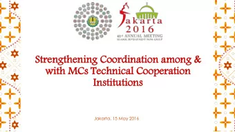 St  Stre  rengthen  ngthening  ing Coo  oord  rdination  ination am  amon  ong  g &amp;  &amp;