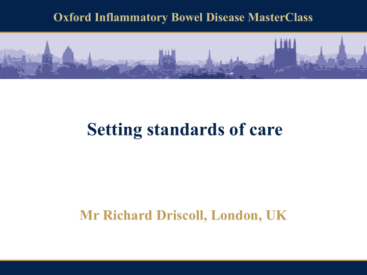 setting standards of care