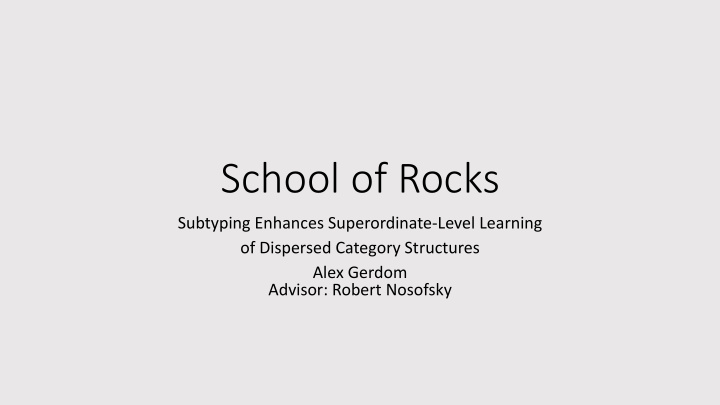 school of rocks