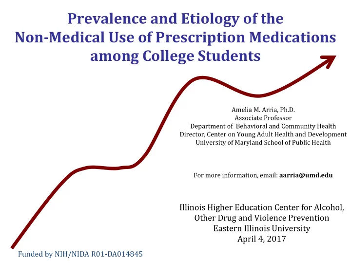 prevalence and etiology of the non medical use of