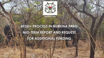 MID-TERM REPORT AND REQUEST  FOR ADDITIONAL FUNDING  OUTLINE  Background  Progress on