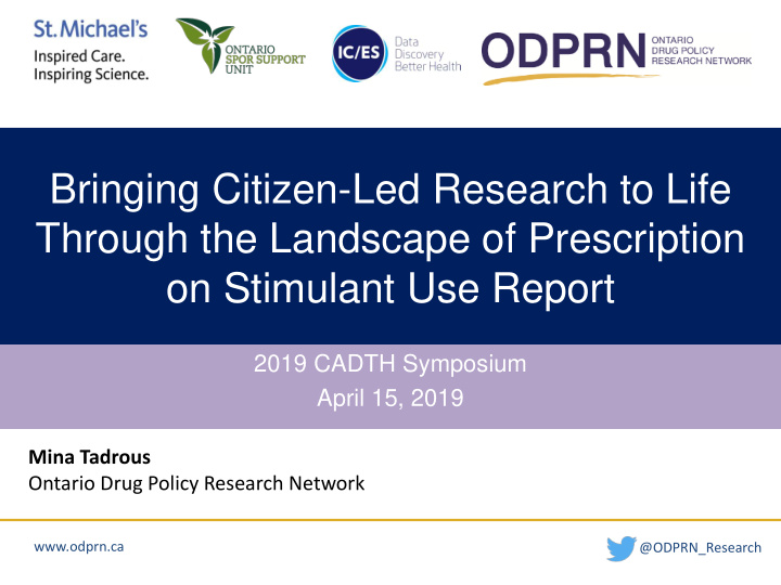 bringing citizen led research to life through the