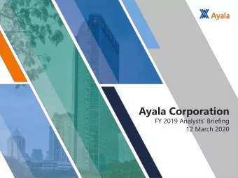 Ayala Corporation  FY 2019 Analysts Briefing  12 March 2020  FY 2019 FINANCIAL PERFORMANCE
