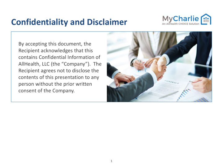 confidentiality and disclaimer