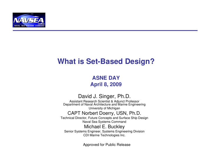 what is set based design