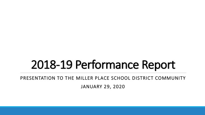 2018 19 performance report