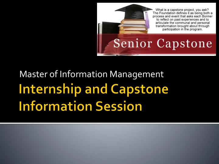 master of information management internship infm 736