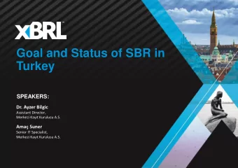 Turkey  SPEAKERS:  Dr. Ayzer Bilgic  Assistant Director, Merkezi Kayt Kurulusu A.S. Ama Suner
