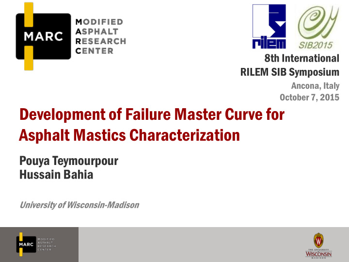 development of failure master curve for