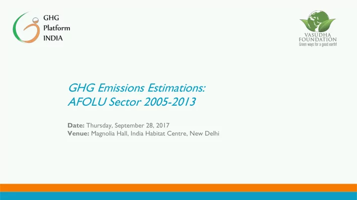 ghg emissions estimations afolu sector 2005 2013