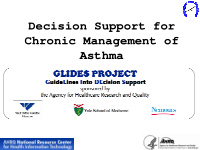 decision support for chronic management of asthma asthma